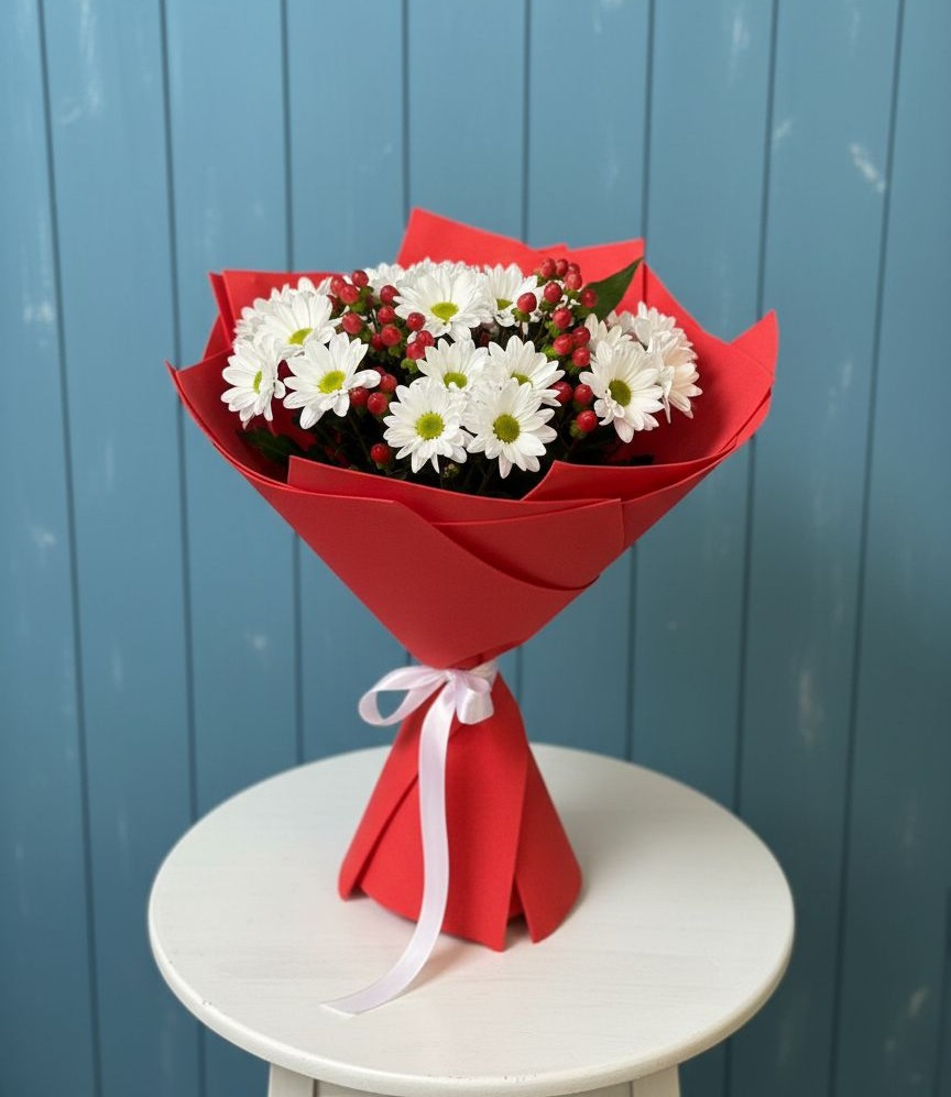 Букет цветов из: Хризантемы в Архангельской