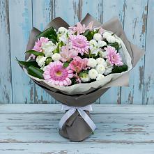 Букет цветов из:  Герберы, Альстромерии и Хризантемы #REPLACE_PRED# Архангельской