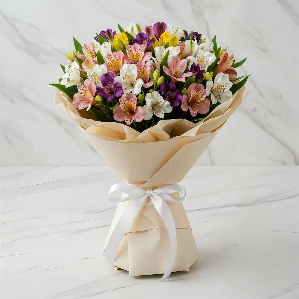 Букет цветов из: Альстромерии в Архангельской