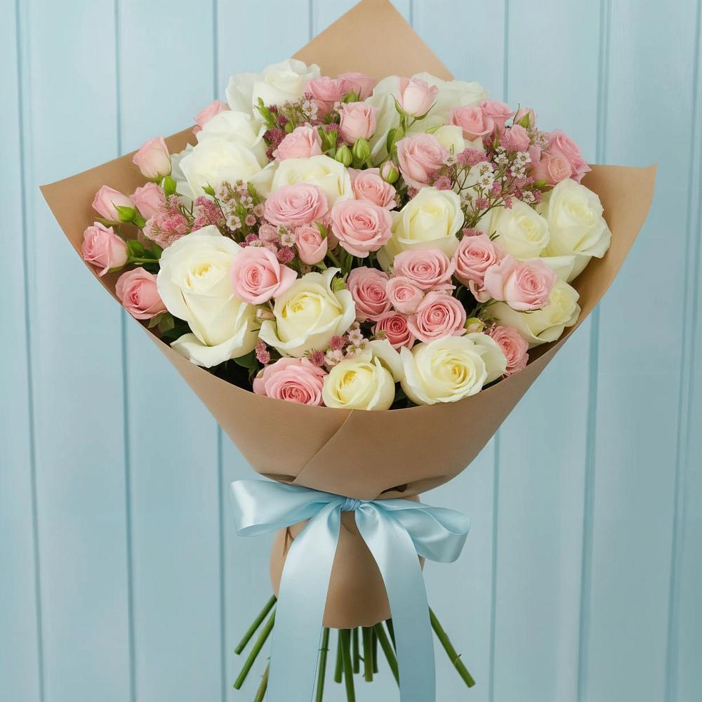 Букет цветов из: Розы в Архангельской