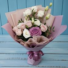 Букет цветов из:  Розы и Лизиантусы в Архангельской