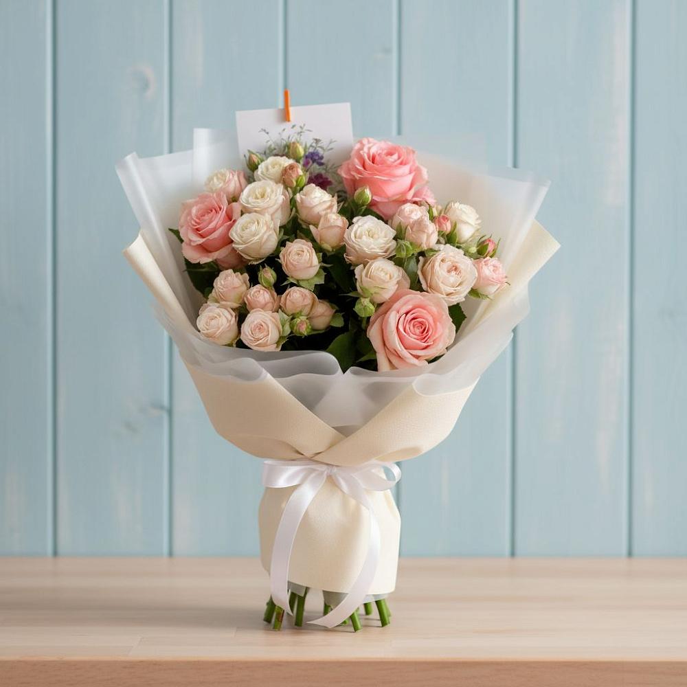 Букет цветов из: Розы в Архангельской