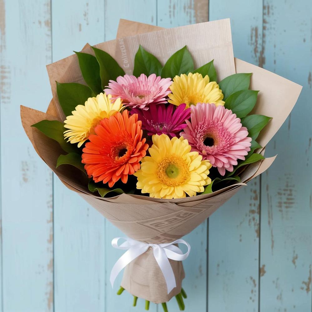Букет цветов из: Герберы в Архангельской