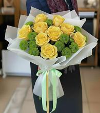 Букет цветов из:  Хризантемы и Розы #REPLACE_PRED# Архангельской