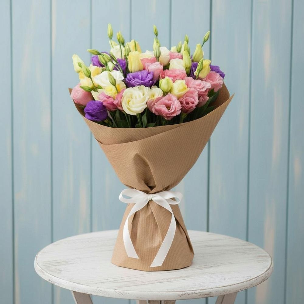 Букет цветов из: Лизиантусы в Архангельской