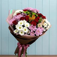 Букет цветов из:  Розы, Хризантемы и Альстромерии в Архангельской