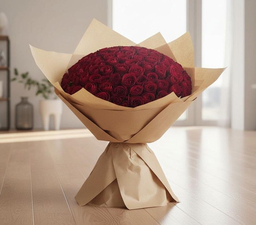 Букет 101 Красная роза в Архангельской