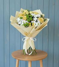 Букет цветов из:  Хризантемы и Розы в Архангельской