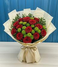 Букет цветов из:  Розы и Хризантемы в Архангельской