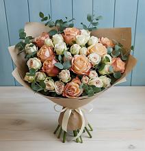 Букет цветов из:  Альстромерии и Розы в Архангельской